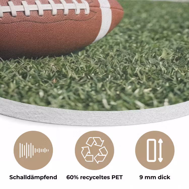 Football - Veld - Stadion - Sport Akoestische PET Vilt - Rond klein -closeup_DE