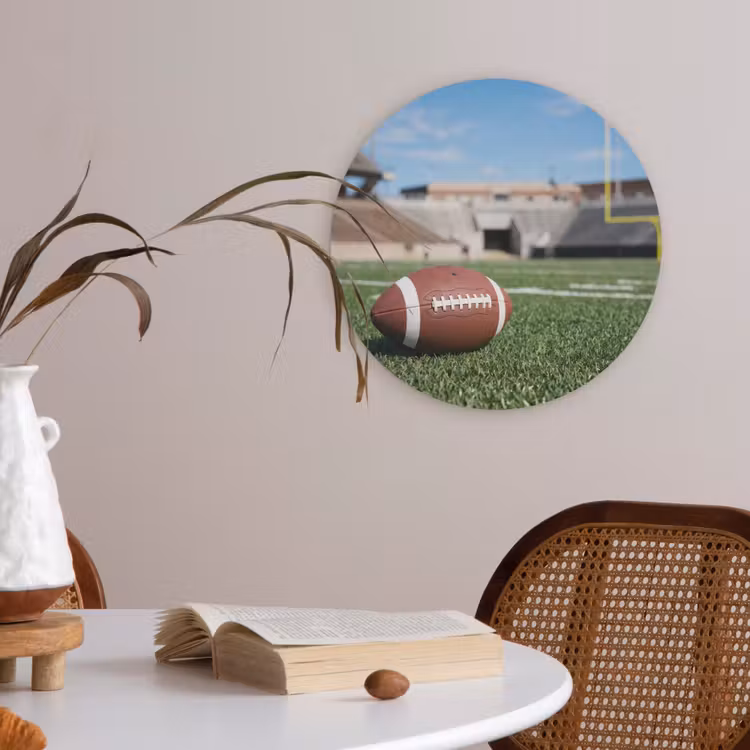 Football - Veld - Stadion - Sport Akoestische PET Vilt - Rond klein -sfeer3