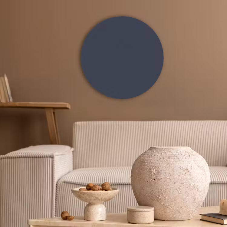 Geldersblauw - Blauw - Klassiek Akoestische PET Vilt - Rond klein 838 -sfeer1