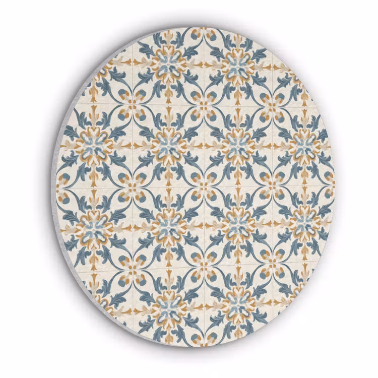 Patroon - Klassiek - Kleurrijk Akoestische PET Vilt - Rond klein 838 -3d