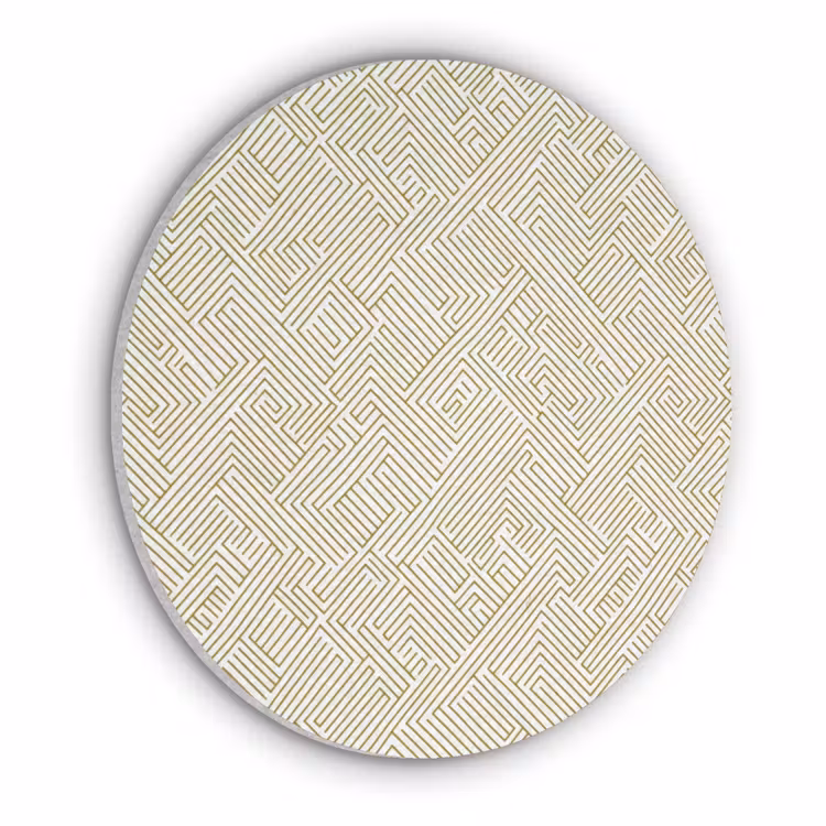 Geometrisch - Lijnen - Groen Akoestische PET Vilt - Rond klein 838 -3d