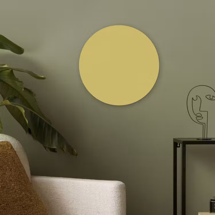 Golden - Ochre - Geel Akoestische PET Vilt - Rond klein 838 -sfeer2