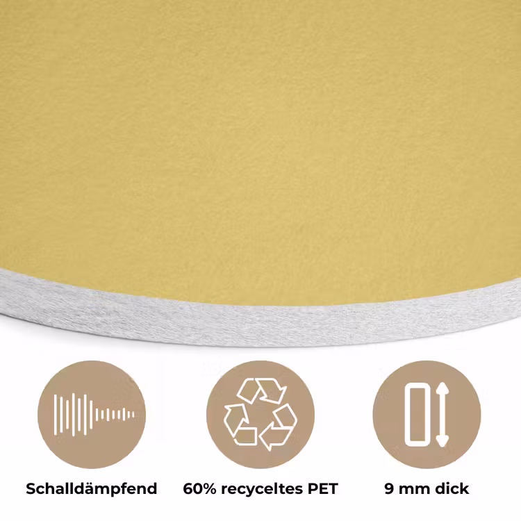 Golden - Victory - Geel Akoestische PET Vilt - Rond klein 838 -closeup_DE
