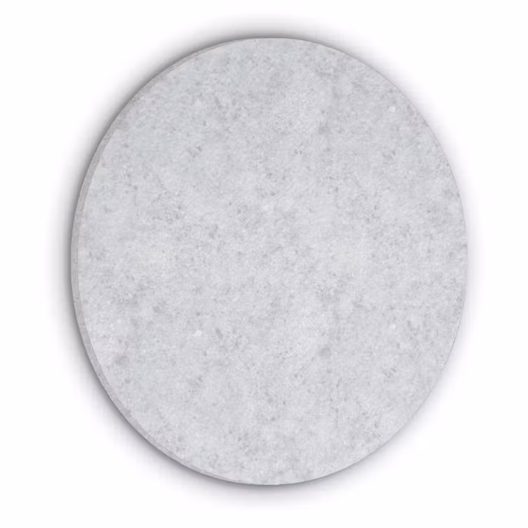 Grijs - Terrazzo-effect - Beton Akoestische PET Vilt - Rond klein 838 -3d