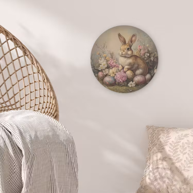 Haas - Stilleven - Bloemen Akoestische PET Vilt - Rond klein -sfeer4