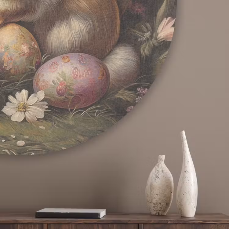 Haas - Stilleven - Bloemen Akoestische PET Vilt - Rond klein -sfeer5_closeup