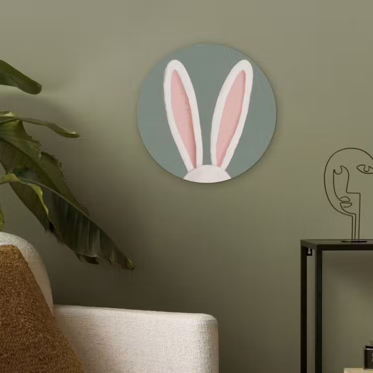 Hazen - Oren - Roze Akoestische PET Vilt - Rond klein -sfeer2