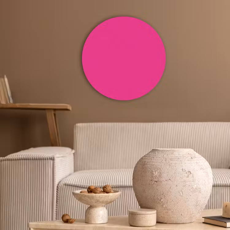 Hot - Fuchsia - Roze Akoestische PET Vilt - Rond klein 838 -sfeer1