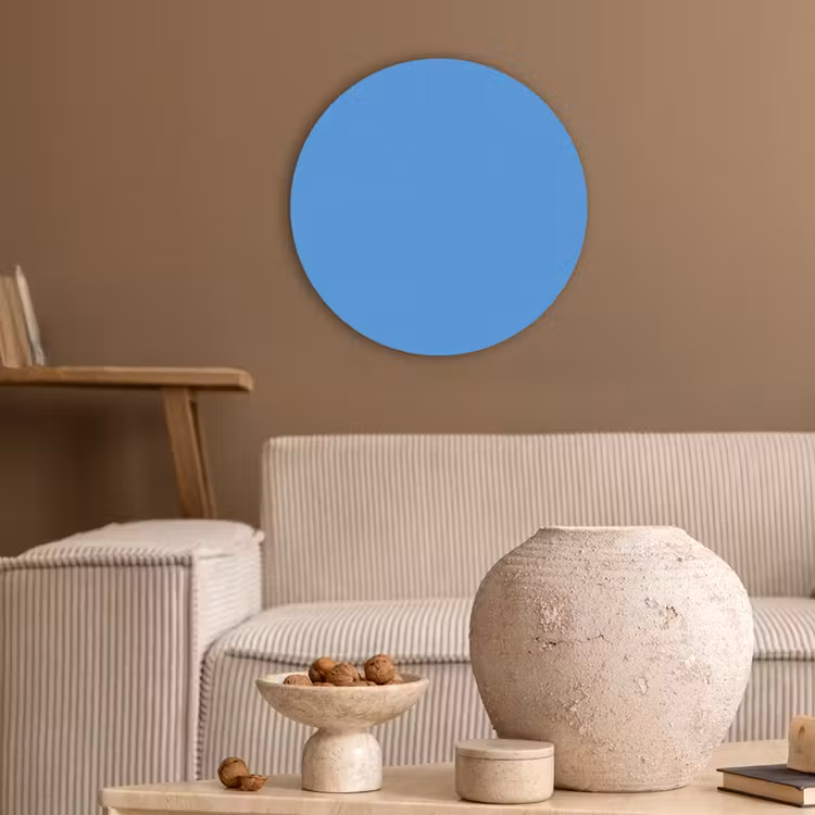 Bright - Azure - Blauw Akoestische PET Vilt - Rond klein 838 -sfeer1