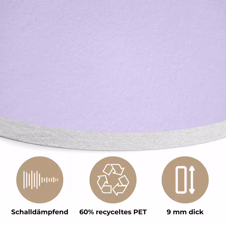 Light - Orchid - Paars Akoestische PET Vilt - Rond klein 838 -closeup_DE