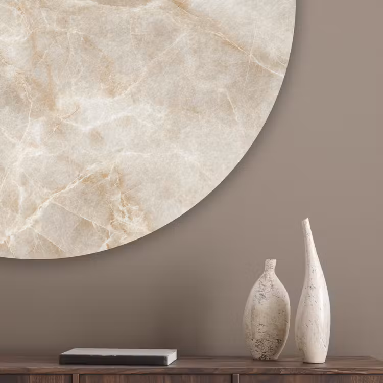 Lichtbeige - Onyx - Subtiel Akoestische PET Vilt - Rond klein 838 -sfeer5_closeup