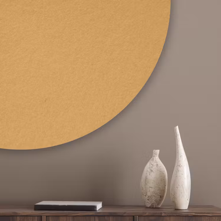 Autumn - Mustard - Geel Akoestische PET Vilt - Rond klein 838 -sfeer5_closeup