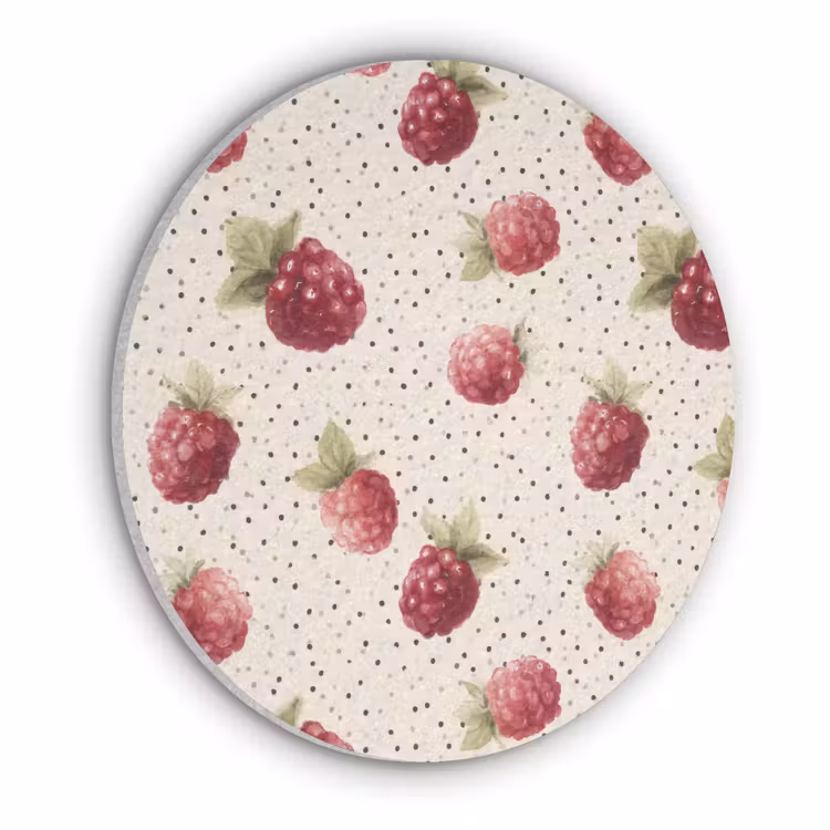 Framboos - Stippen - Rood Akoestische PET Vilt - Rond klein 838 -3d