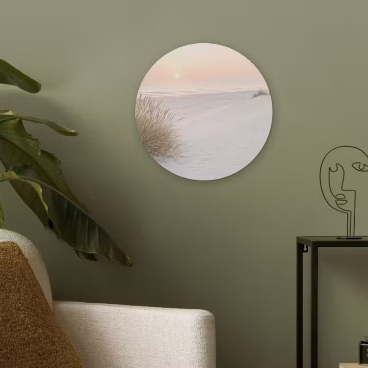 Horizon - Duinlandschap - Zand Akoestische PET Vilt - Rond klein -sfeer2