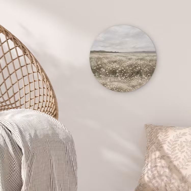 Illustratie - Landschap - Wit Akoestische PET Vilt - Rond klein -sfeer4