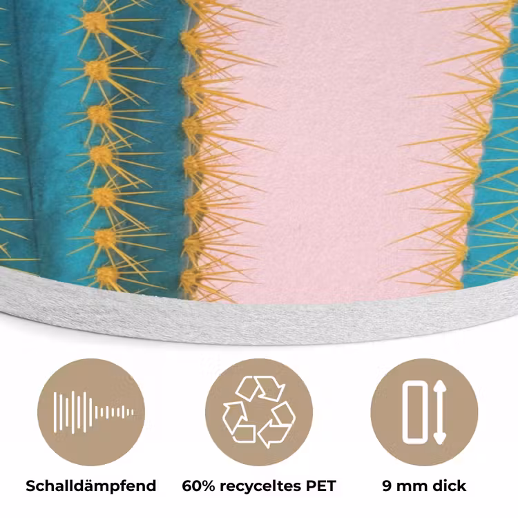 Cactussen - Modern - Pastel Akoestische PET Vilt - Rond klein -closeup_DE