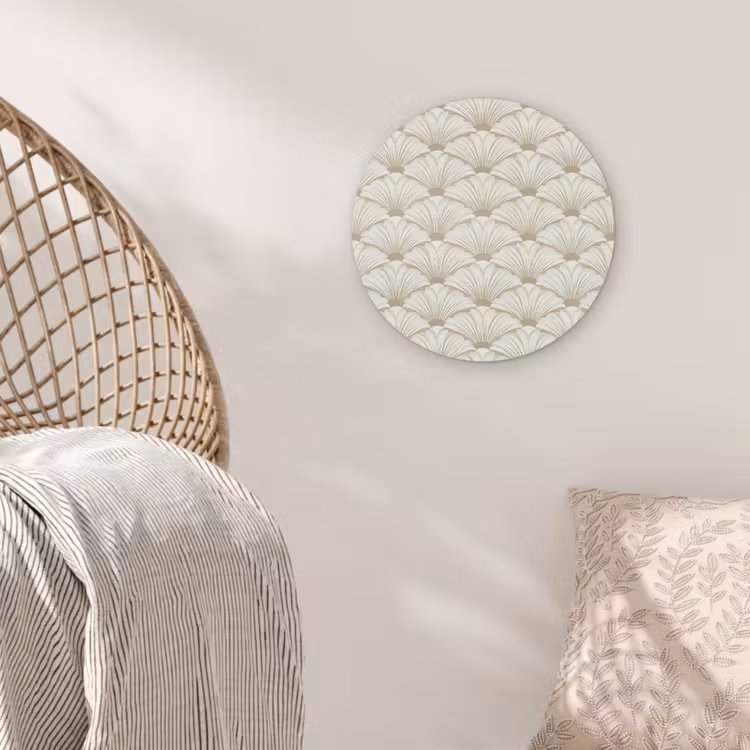 Klassiek - Art - Beige Akoestische PET Vilt - Rond klein 838 -sfeer4