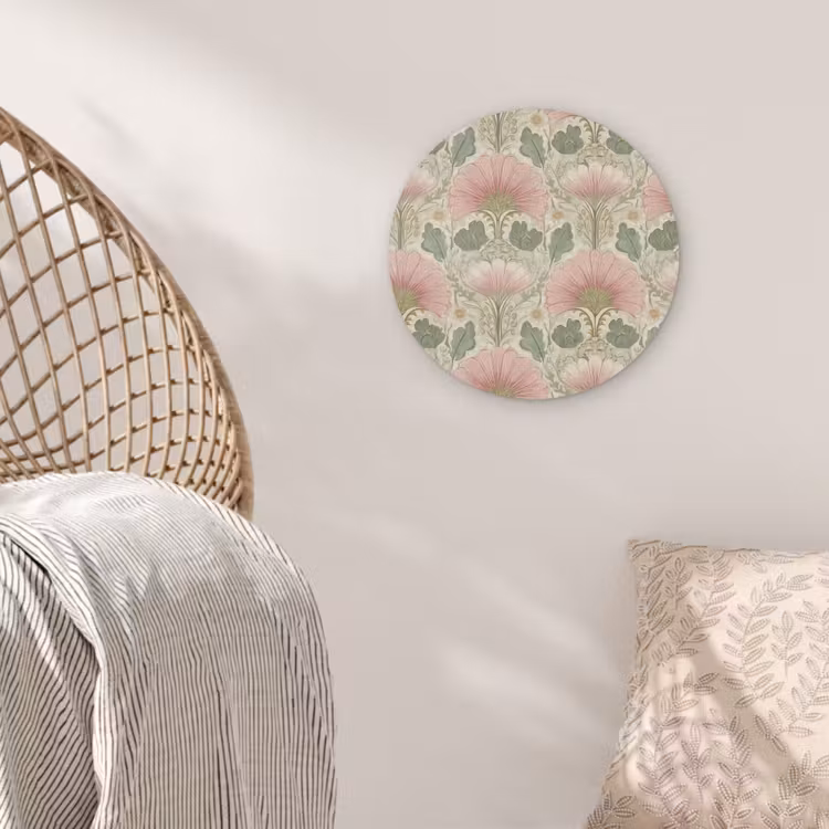 Klassiek - Patroon - Roze Akoestische PET Vilt - Rond klein 838 -sfeer4