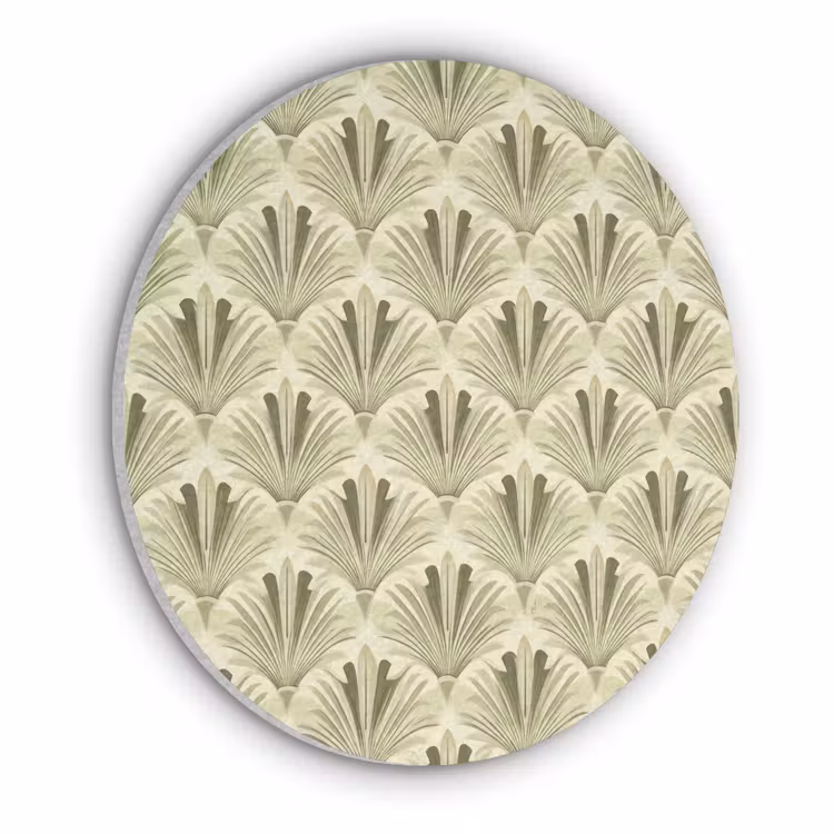 Klassiek - Waaier - Groen Akoestische PET Vilt - Rond klein 838 -3d