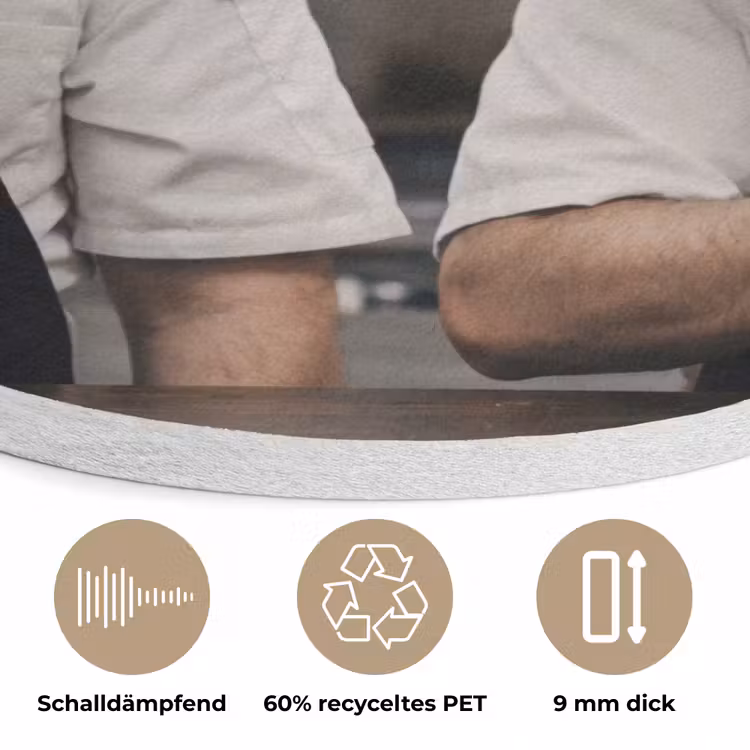 Koks - Koekenpannen - Keuken Akoestische PET Vilt - Rond klein -closeup_DE
