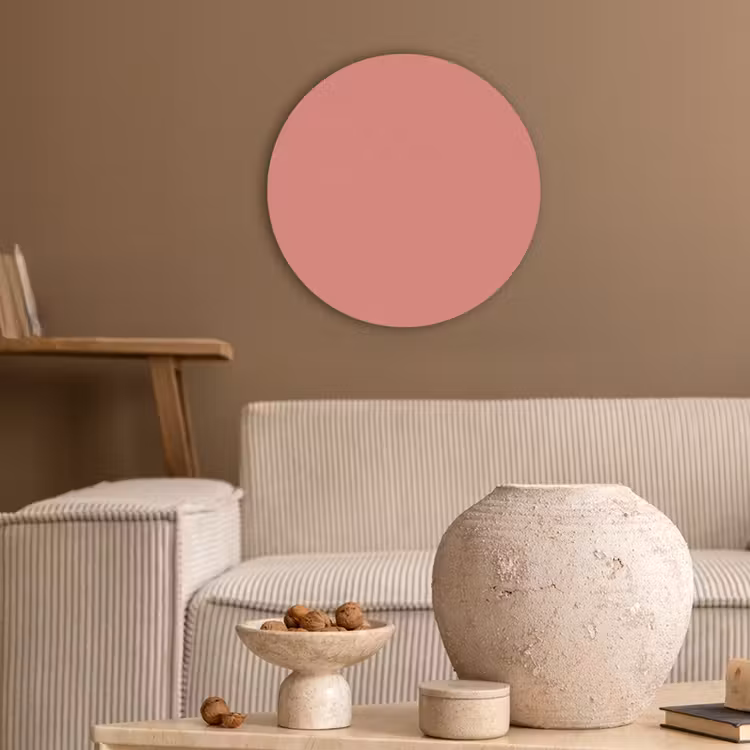 Coral - Reef - Rood Akoestische PET Vilt - Rond klein 838 -sfeer1