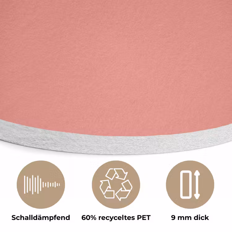 Coral - Reef - Rood Akoestische PET Vilt - Rond klein 838 -closeup_DE