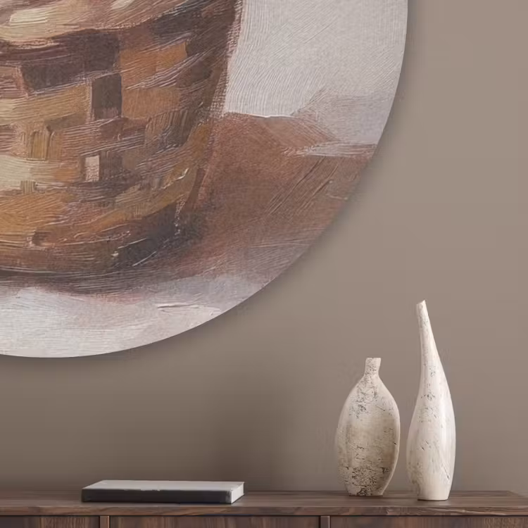 Mand - Eieren - Roze Akoestische PET Vilt - Rond klein -sfeer5_closeup