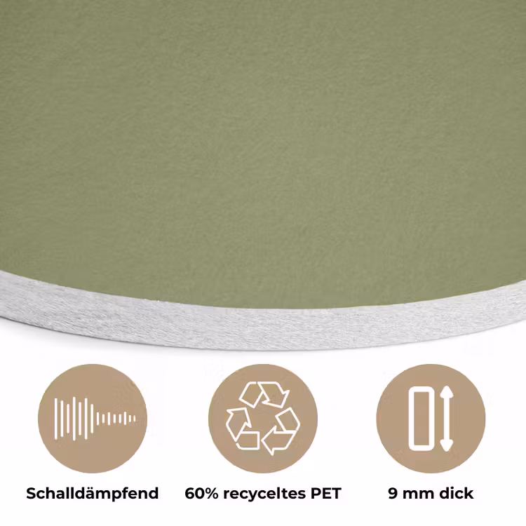 Herbal - Matcha - Groen Akoestische PET Vilt - Rond klein 838 -closeup_DE