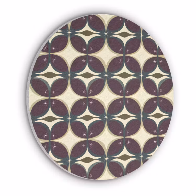 Cirkel - Retro - Kleurrijk Akoestische PET Vilt - Rond klein 838 -3d