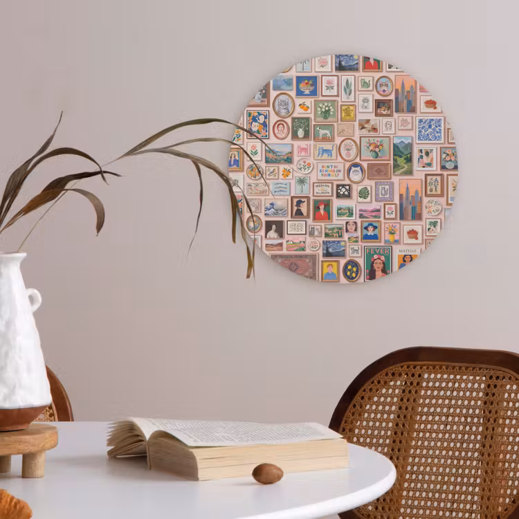 Kunst - Collectie - Decoratie - Modern - Kleurrijk Akoestische PET Vilt - Rond klein -sfeer3