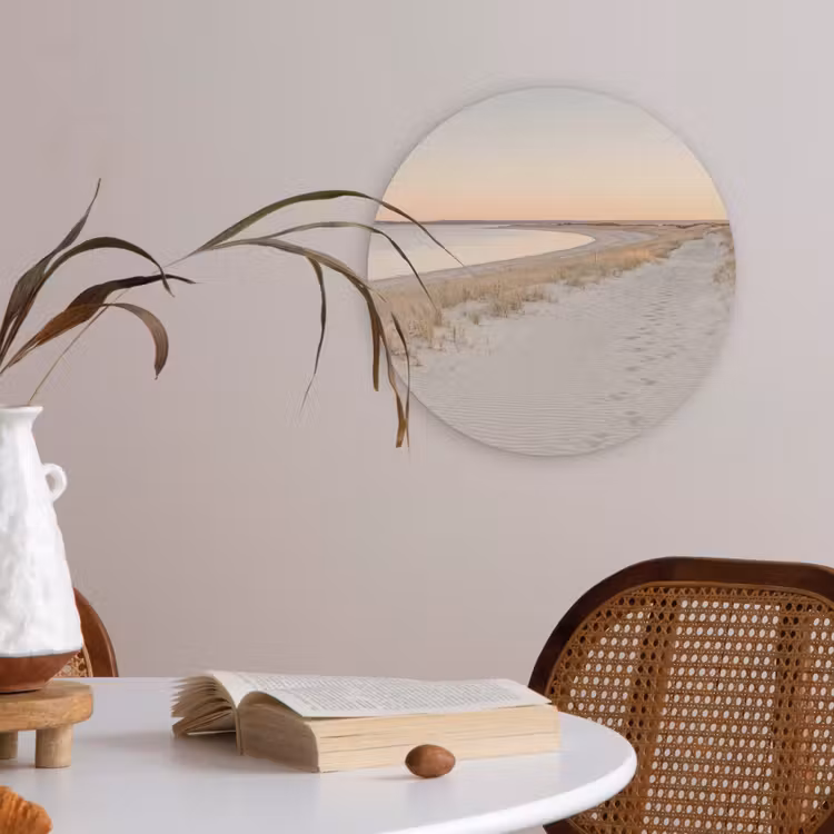 Kustlijn - Horizon - Hek Akoestische PET Vilt - Rond klein -sfeer3