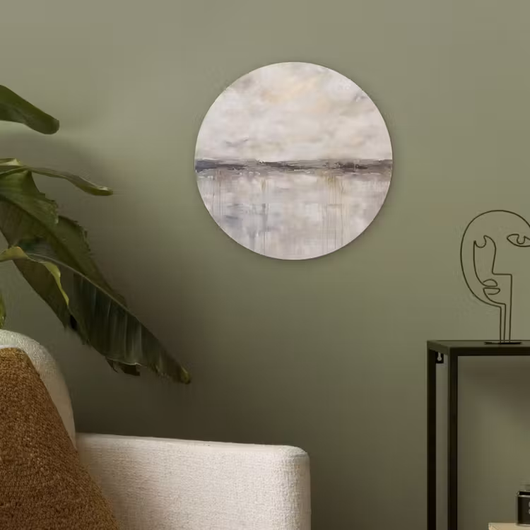 Landschap - Horizon - Natuur - Abstract - Neutraal Akoestische PET Vilt - Rond klein -sfeer2