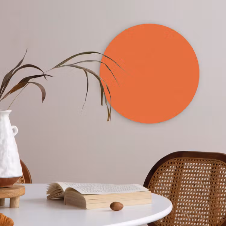 Vivid - Amber - Oranje Akoestische PET Vilt - Rond klein 838 -sfeer3