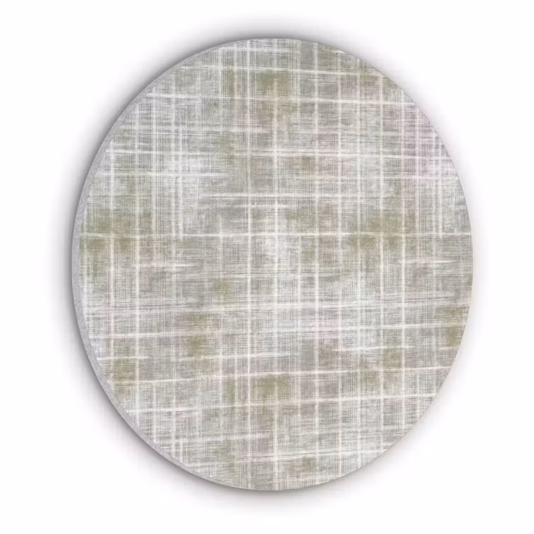 Linnen - Patroon - Groen Akoestische PET Vilt - Rond klein 838 -3d