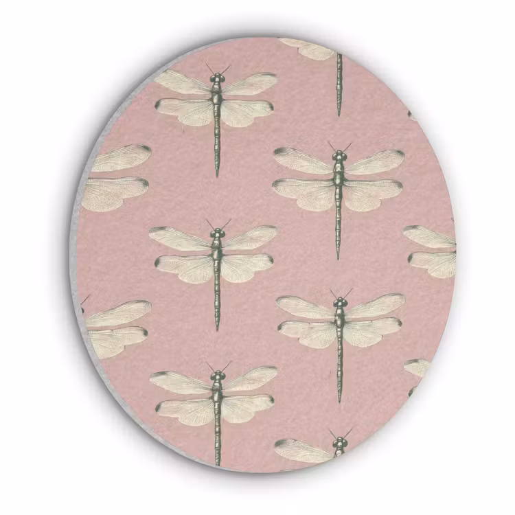 Lillibellen - Patroon - Roze Akoestische PET Vilt - Rond klein 838 -3d