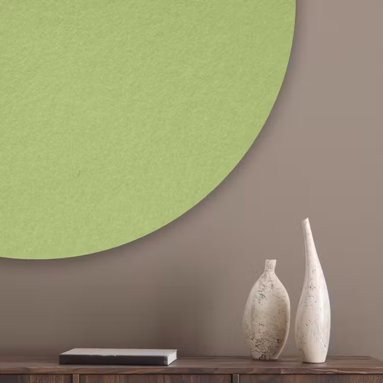 Lime - Glow - Groen Akoestische PET Vilt - Rond klein 838 -sfeer5_closeup