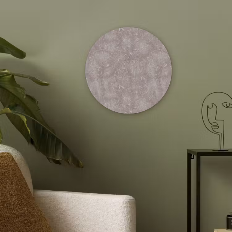 Marmer - Patroon - Mauve Akoestische PET Vilt - Rond klein 838 -sfeer2