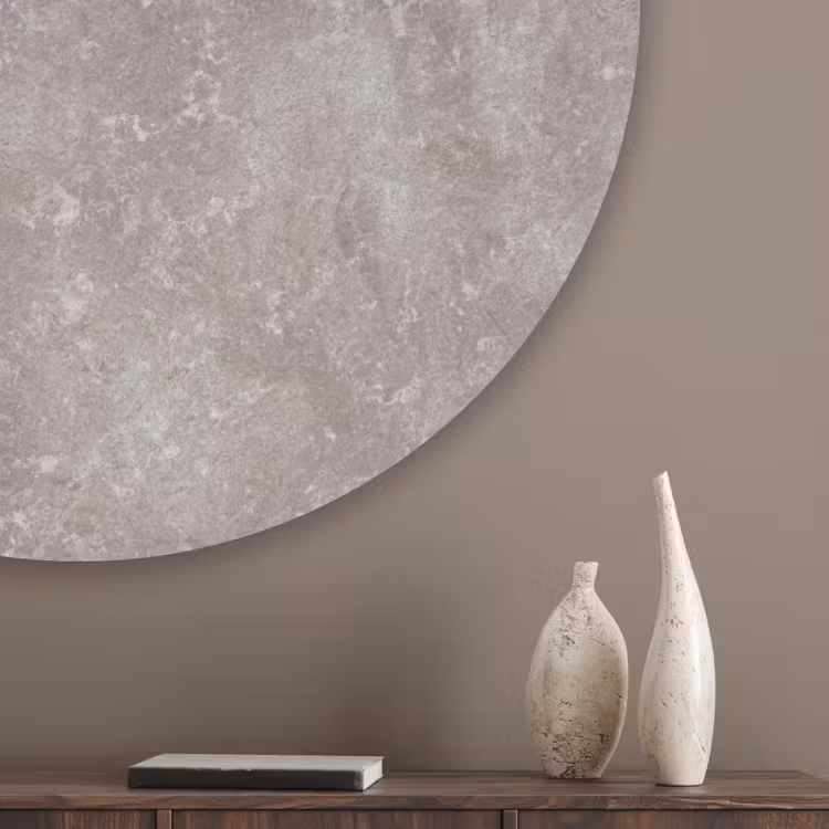 Marmer - Patroon - Mauve Akoestische PET Vilt - Rond klein 838 -sfeer5_closeup