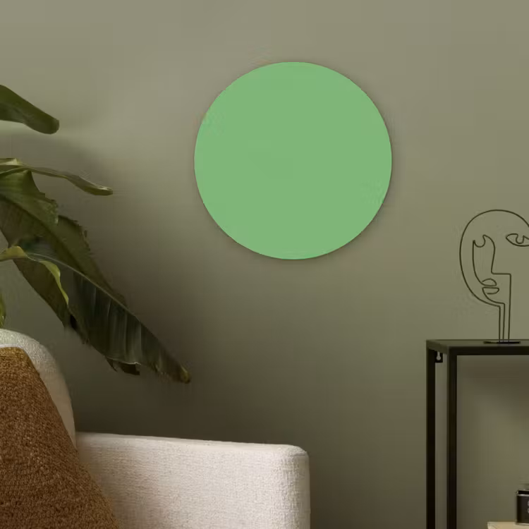 Meadow - Green - Groen Akoestische PET Vilt - Rond klein 838 -sfeer2