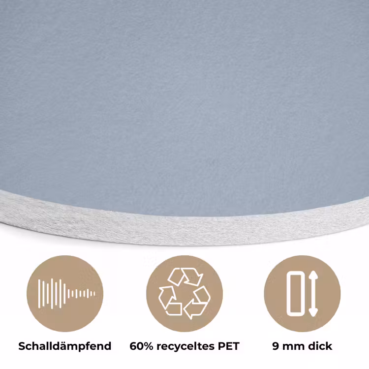 Mellow - Breeze - Blauw Akoestische PET Vilt - Rond klein 838 -closeup_DE