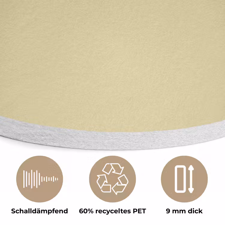 Mellow - Touch - Geel Akoestische PET Vilt - Rond klein 838 -closeup_DE