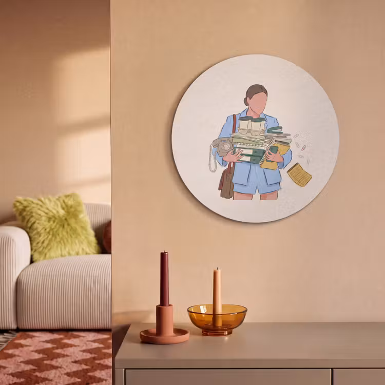 Mens - Kantoorartikelen - Werk - Modern Akoestische PET Vilt - Rond klein -sfeer1