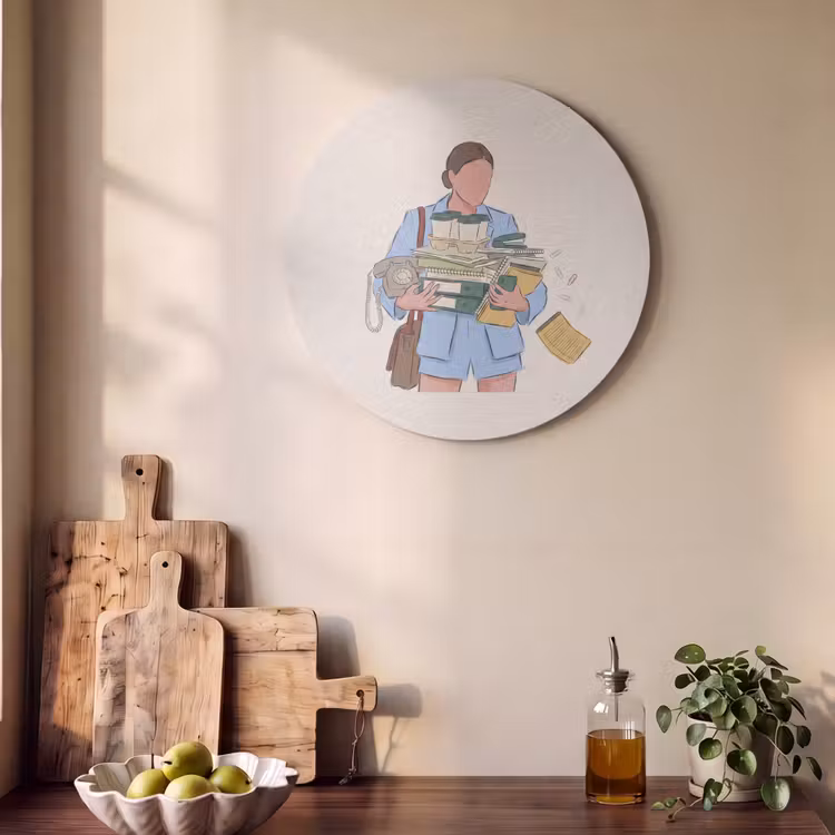 Mens - Kantoorartikelen - Werk - Modern Akoestische PET Vilt - Rond klein -sfeer2