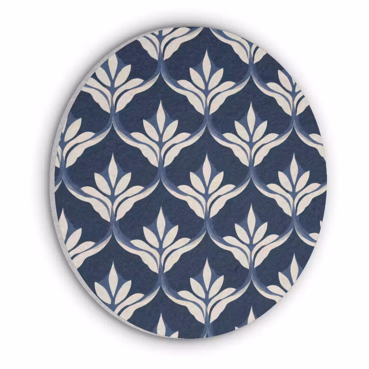 Modern - Ontwerp - Blauw Akoestische PET Vilt - Rond klein 838 -3d
