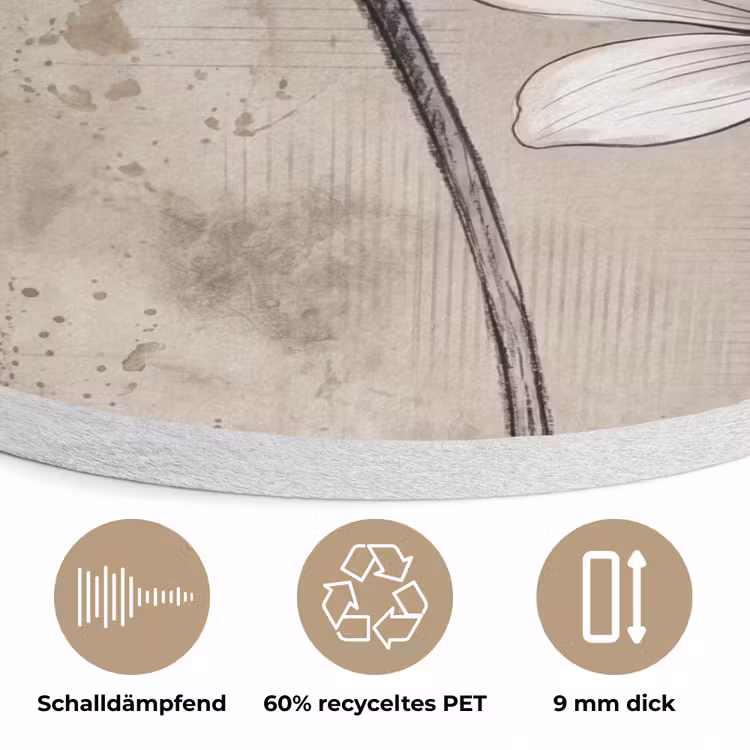 Modern - Design - Wit Akoestische PET Vilt - Rond klein -closeup_DE