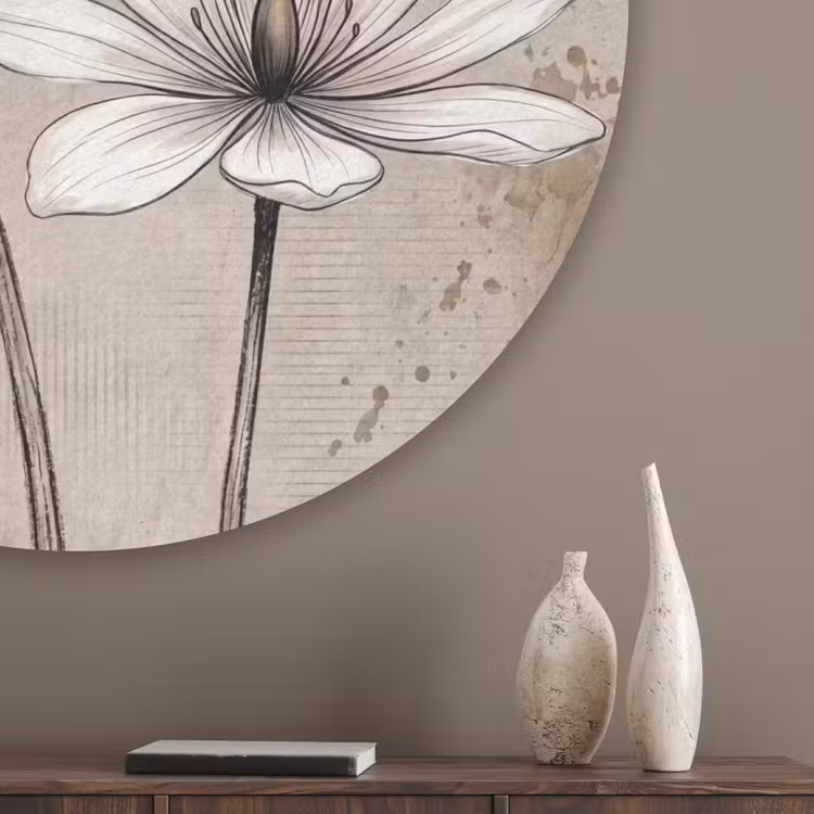 Modern - Design - Wit Akoestische PET Vilt - Rond klein -sfeer5_closeup