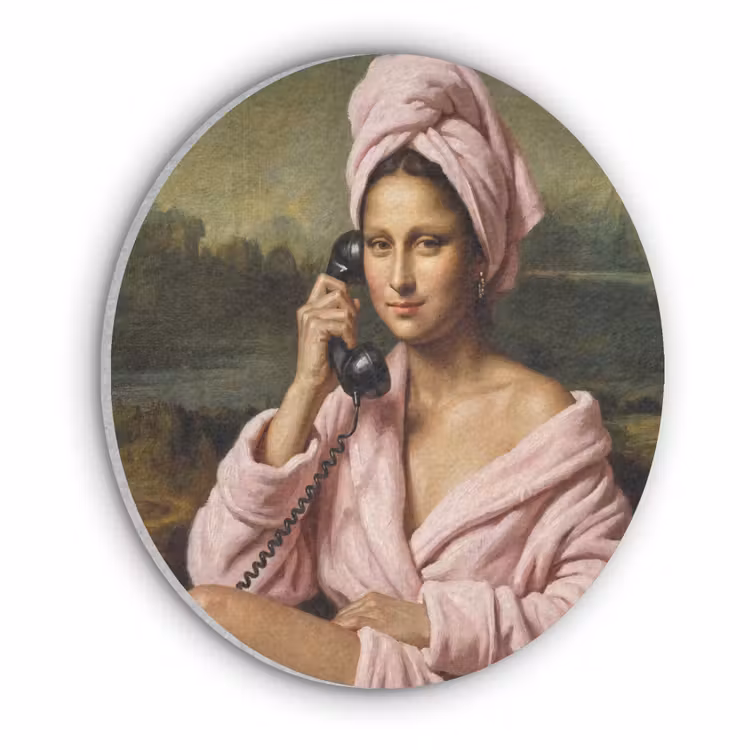 Mona - Klassiek - Roze Akoestische PET Vilt - Rond klein -3d
