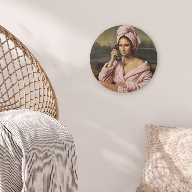 Mona - Klassiek - Roze Akoestische PET Vilt - Rond klein -sfeer4