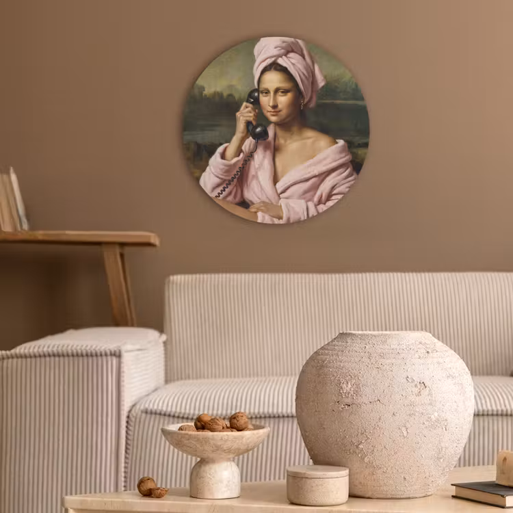 Mona - Klassiek - Roze Akoestische PET Vilt - Rond klein -sfeer1