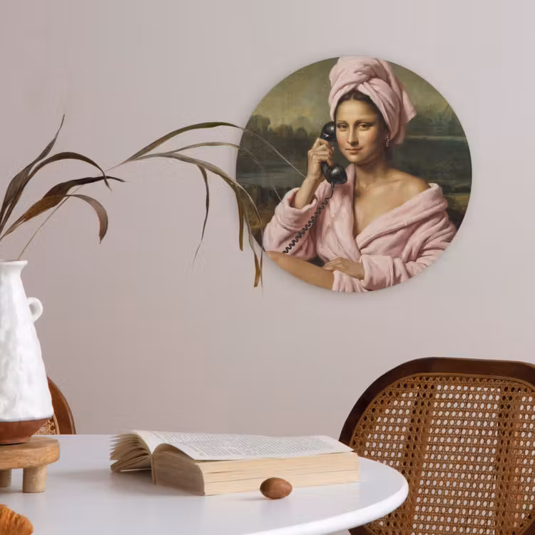 Mona - Klassiek - Roze Akoestische PET Vilt - Rond klein -sfeer3